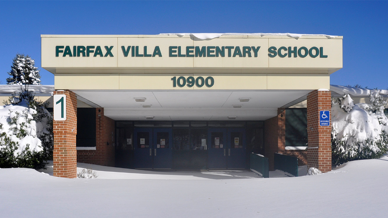 Photo of the Fairfax Villa Elementary School building