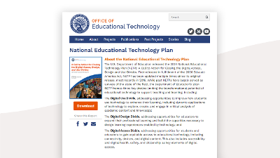 Screenshot of the Office of Educational Technology website